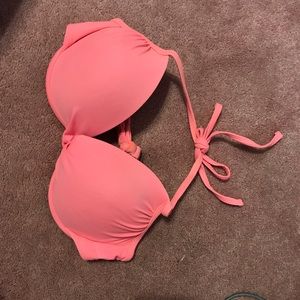 Pink push up bathing suit top